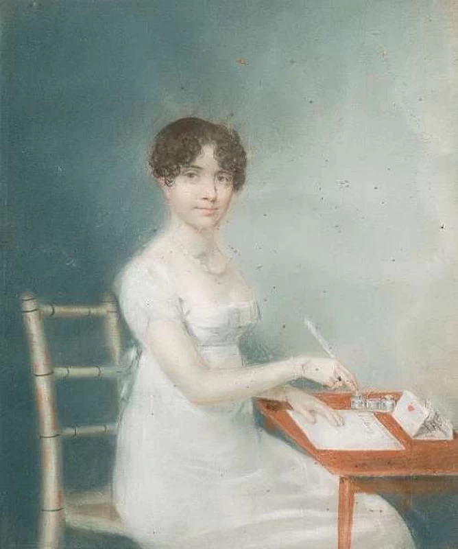 Ellen Sharples-33-Giovane signora che scrive una lettera